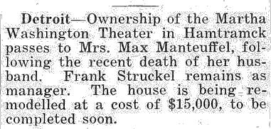 Martha Washington Theatre - 1938 Article From James (newer photo)